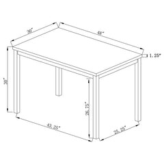 Garza Rectangular Dining Table Black - 100611