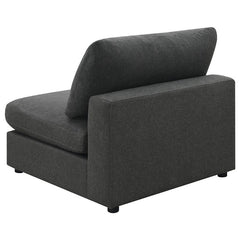 Serene 4-piece Upholstered Modular Sectional Sofa Charcoal - 551324-SETA