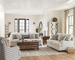 Glenn Upholstered English Arm Sofa Light Grey and Grey - 511094