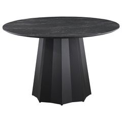 Camden 5-piece Round Dining Table Set Black and Cream - 105780-S5