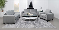 Davis 3-piece Upholstered Rolled Arm Sofa Grey - 509634-S3
