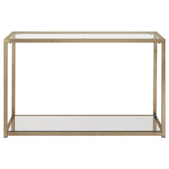 Cora Glass Top Entryway Console Table Chocolate Chrome - 705239