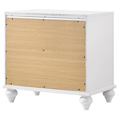 Barzini 2-drawer Nightstand White - 205892