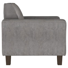 Deerhurst Upholstered Track Arm Tufted Accent Chair Charcoal - 509643