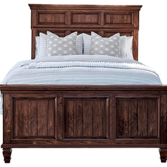 Avenue Wood Eastern King Panel Bed Weathered Burnished Brown - 223031KE