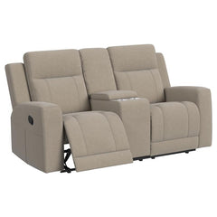 Brentwood 3-piece Upholstered Reclining Sofa Set Taupe - 610281-S3