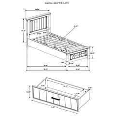 Brenner 4-piece Twin Bedroom Set Rustic Honey - 205260T-S4