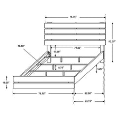 Brantford Wood Eastern King Panel Bed Coastal White - 207051KE