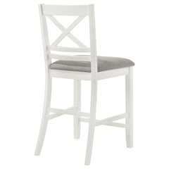 Hollis X-Back Counter Height Dining Chairs White and Grey (Set of 2) - 122249
