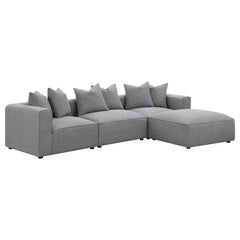 Jennifer Upholstered Armless Chair Grey - 551594