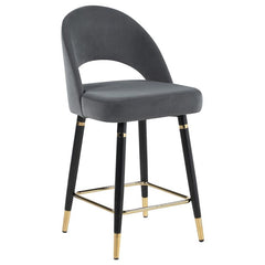 Lindsey Arched Back Upholstered Counter Height Stools Grey (Set of 2) - 192549