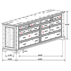Elk Grove 4-piece Queen Bedroom Set Vintage Bourbon - 203891Q-S4