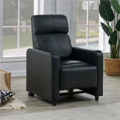 Toohey Upholstered Home Theater Push Back Recliner Black - 600181
