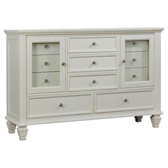 Sandy Beach 5-piece Eastern King Bedroom Set Cream White - 201309KE-S5