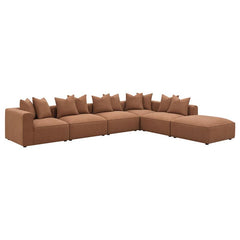 Jennifer Upholstered Corner Chair Terracotta - 551592