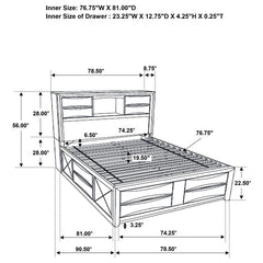 Briana 5-piece Eastern King Bedroom Set Black - 202701KE-S5