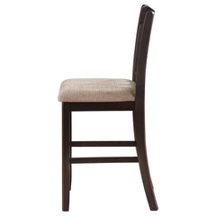 Lavon Lattice Back Counter Stools Tan and Espresso (Set of 2) - 105279