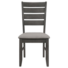 Dalila Ladder Back Side Chair (Set of 2) Grey and Dark Grey - 102722GRY