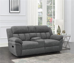 Bahrain Upholstered Motion Loveseat Charcoal - 609542