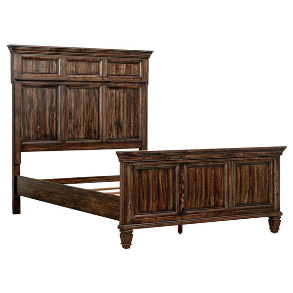 Avenue Wood Eastern King Panel Bed Weathered Burnished Brown - 223031KE