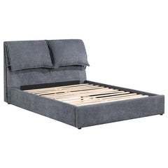 Laurel Upholstered Queen Panel Bed Dark Grey - 306041Q