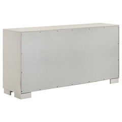 Jessica 4-piece Eastern King LED Bedroom Set Cream White - 202990KE-S4
