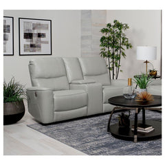 Greenfield Upholstered Power Reclining Loveseat Ivory - 610262P
