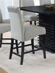 Stanton Upholstered Counter Height Chairs Grey and Black (Set of 2) - 102069GRY