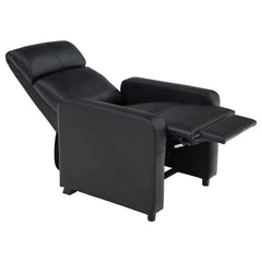 Toohey Upholstered Home Theater Push Back Recliner Black - 600181