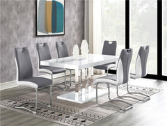Brooklyn Upholstered Side Chairs with S-frame (Set of 4) Grey and White - 193812