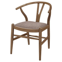 Dinah Danish Y-Shaped Back Wishbone Dining Side Chair Walnut and Brown (Set of 2) - 108472