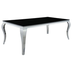 Carone 5-piece 81" Rectangular Dining Set Grey and Chrome - 115071-S5G