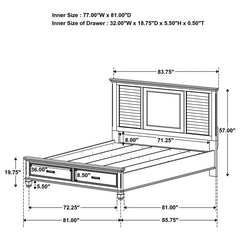 Franco 5-piece Eastern King Bedroom Set Burnished Oak - 200970KE-S5