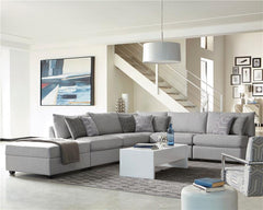 Cambria 6-piece Upholstered Modular Sectional Sofa Grey - 551511-S6A