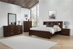 Jessica 4-piece California King Bedroom Set Cappuccino - 200719KW-S4