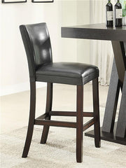 Alberton Upholstered Bar Stools Black and Cappuccino (Set of 2) - 100056