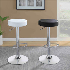 Ramses 29" Adjustable Bar Stool Chrome and Black - 102558