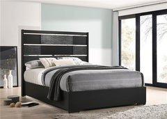 Blacktoft Wood Eastern King Panel Bed Black - 207101KE