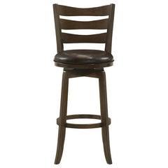Murphy Ladder Back Pub Height Swivel Bar Stool Dark Cherry and Brown - 181369