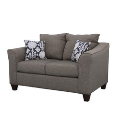 Salizar Upholstered Flared Arm Loveseat Charcoal Grey - 506022