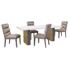 Carla Upholstered Dining Side Chair Stone (Set of 2) - 106684