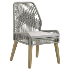 Nakia Woven Back Side Chairs Grey (Set of 2) - 110033