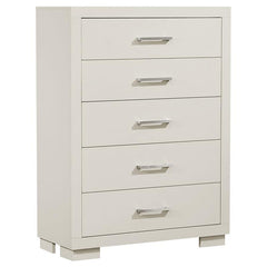 Jessica 5-piece Queen Bedroom Set Cream White - 202990Q-S5