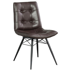 Aiken Upholstered Tufted Side Chairs Brown (Set of 4) - 107853