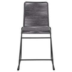 Jerome Upholstered Counter Height Stools with Footrest (Set of 2) Charcoal and Gunmetal - 192063