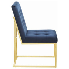 Cisco Tufted Back Side Chairs Ink Blue (Set of 2) - 192493