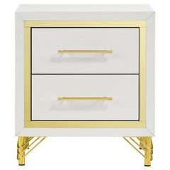 Lucia 4-piece Queen Bedroom Set Beige and White - 224731Q-S4