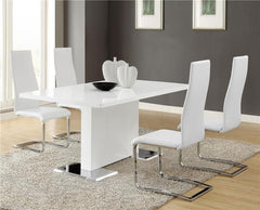 Montclair High Back Dining Chairs Black and Chrome (Set of 4) - 100515WHT