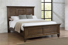 Franco Wood Queen Panel Bed Burnished Oak - 200971Q