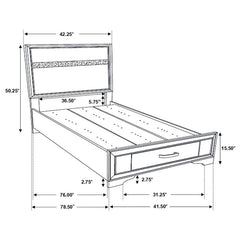 Miranda 4-piece Twin Bedroom Set Black - 206361T-S4